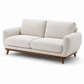 3-Sitzer Sofa Stoff Eichenholz Beige