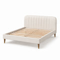 Doppelbett Stoff Beige 200x180cm