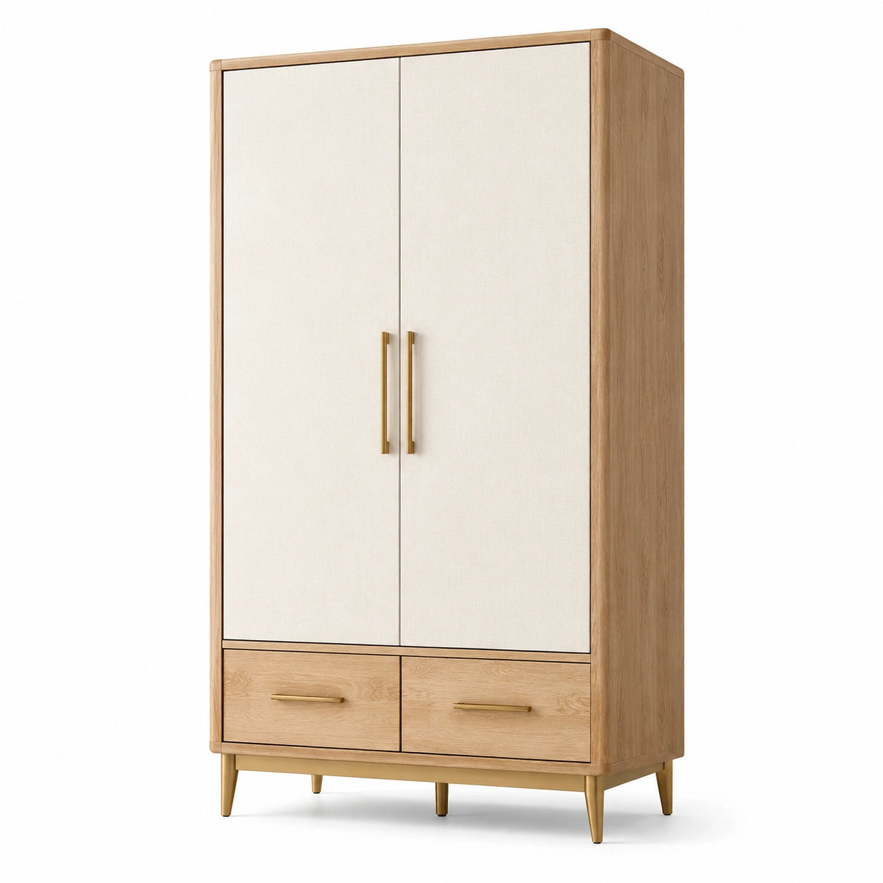 Holzkleiderschrank mit Polyestergewebe 200cm Hoch 100cm Breit